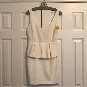 White peplum dress